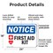 Signmission First Aid Kit, 24 in W x Rectangle, Plastic OS-2PACK-NS-P-1824-L-12749 - alternate 5